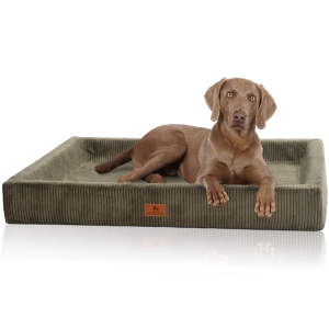 Knuffelwuff Santiago orthopaedic dog bed made of corduroy...