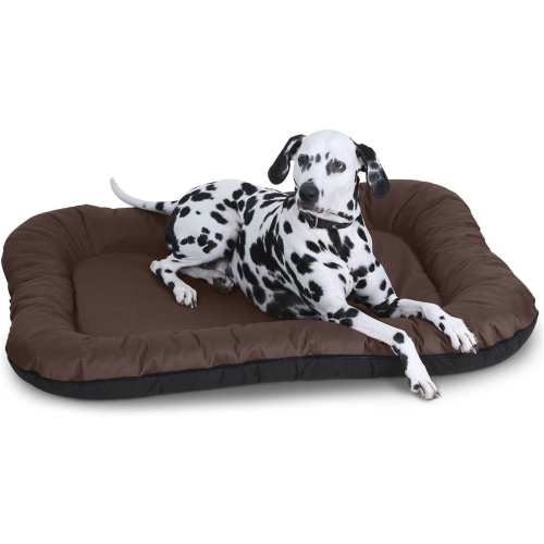 Knuffelwuff Waterproof Indoor and Outdoor Dog Bed Lucky L 70 x 46cm Brown