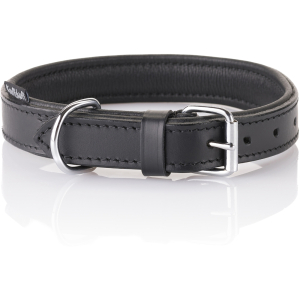 Knuffelwuff Soft Leather Dog Collar Basic Plus Black,...