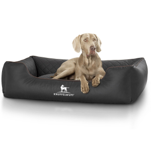 Knuffelwuff Laser-Quilted Artificial Leather Dog Bed Milan