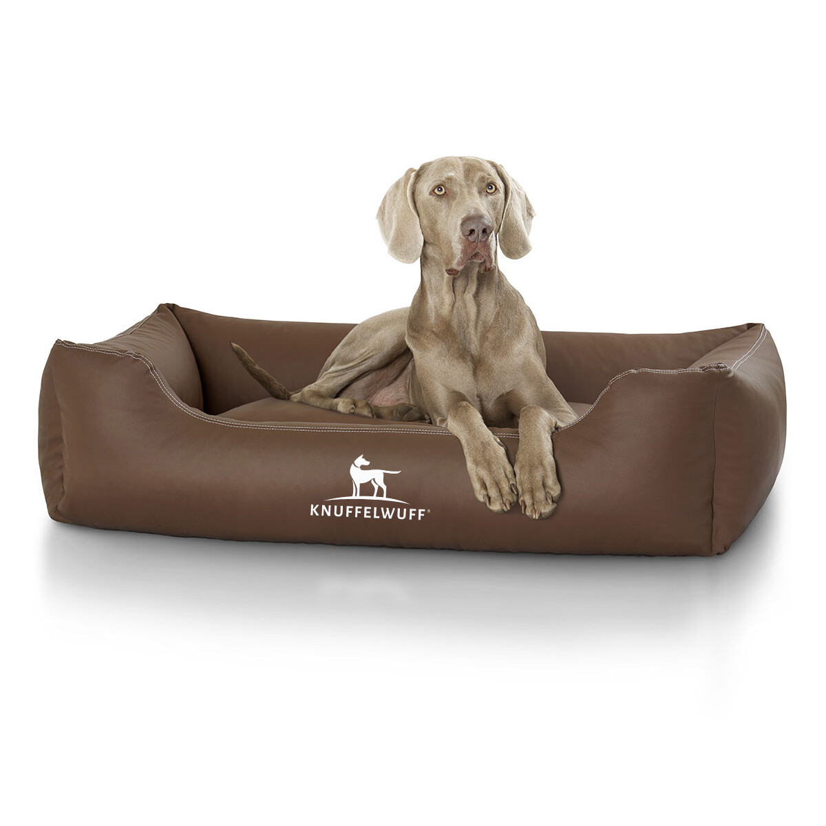Knuffelwuff Artificial Leather Dog Bed, Leather Dog Bed Large