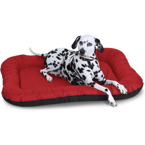 Knuffelwuff Waterproof Indoor and Outdoor Dog Bed Lucky L 70 x 46cm Red