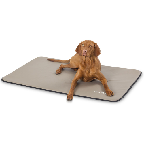 Knuffelwuff Artificial Leather Dog Mat Cheyenne L 95 x 60cm Taupe