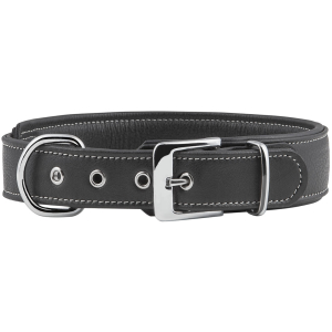 Knuffelwuff Soft Leather Dog Collar Glendale Black,...
