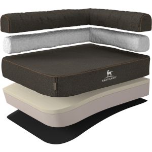 Knuffelwuff Velour Orthopaedic Corner Dog Bed with...