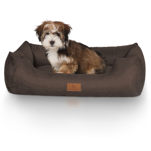 Knuffelwuff Velour Dog Bed Dreamline M-L 85 x 63cm Brown