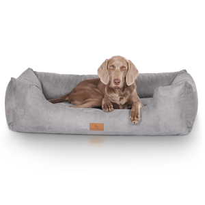 Knuffelwuff Velour Dog Bed Dreamline XXL 120 x 85cm Grey