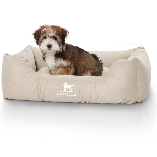 Knuffelwuff Water-Resistant Dog Bed Finlay M-L 85 x 63cm Beige