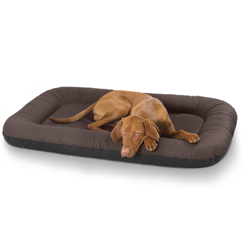 Knuffelwuff Artificial Leather Dog Bed Jerry XL 92 x 75cm Brown