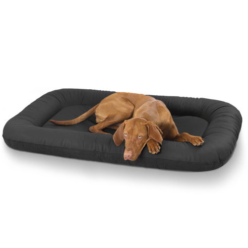 Knuffelwuff Artificial Leather Dog Bed Jerry Kingsize XXXL 140 x 105cm Black