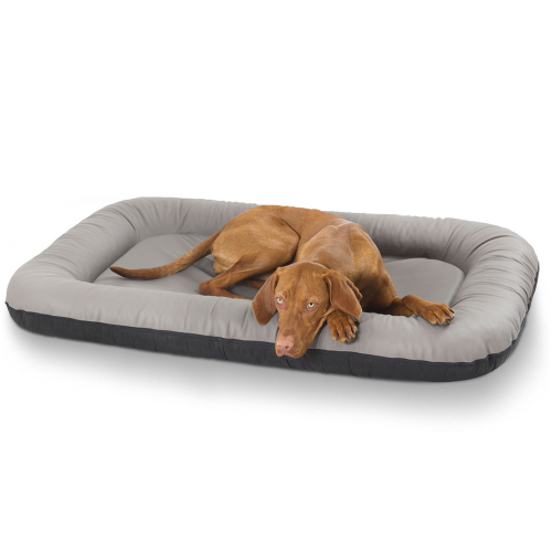 Knuffelwuff Artificial Leather Dog Bed Jerry XL 92 x 75cm Grey