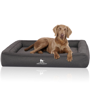Knuffelwuff Knuffelwuff Velour Orthopaedic Dog Bed with Fine Hand-Woven Material Look Luisa 