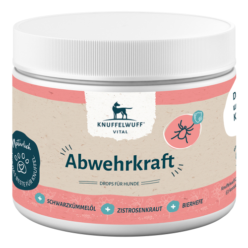Knuffelwuff VITAL Natural Defence – natural skin defence and protection with black cumin oil, brewer’s yeast and cistus