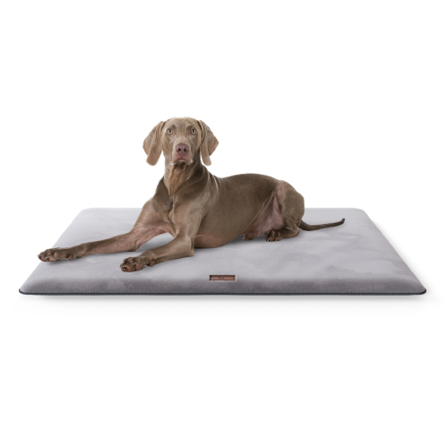 Knuffelwuff Sunport cosy dog mat made of soft faux rabbit fur, 88 x 55 cm